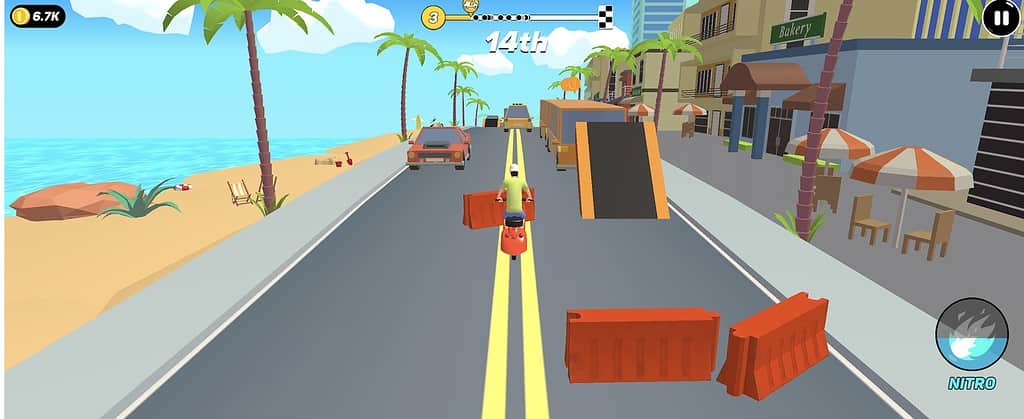 Playing Scooter Game