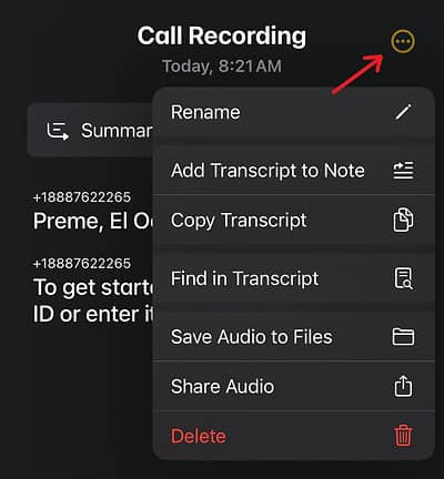 call recording ios 18.1