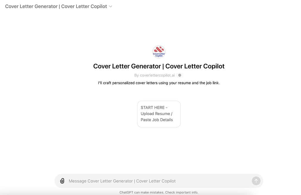Cover Letter Generator