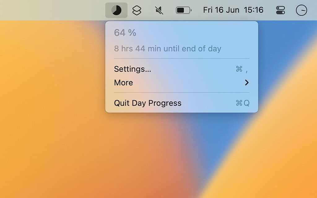 Day Tracker macOS menu bar funny app