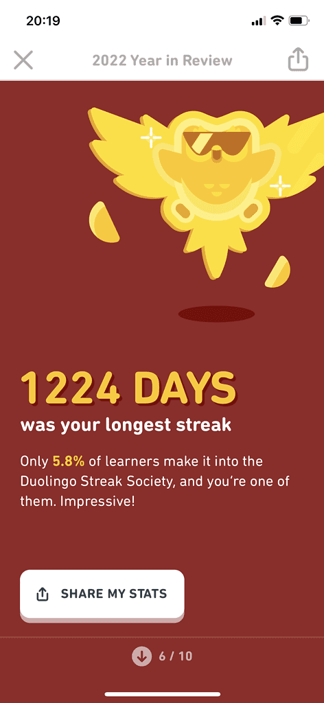 duolingo 1200+ day streak