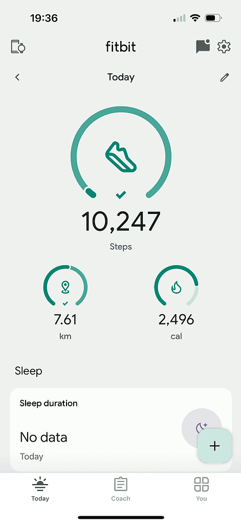 health step tracker homescreen