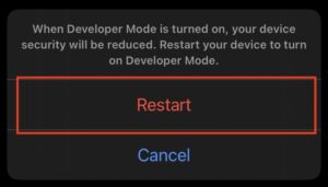 how to activate developer mode on iphone