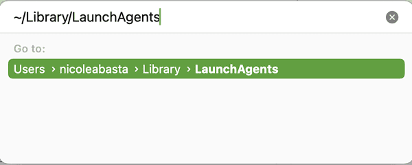 LaunchAgents folder