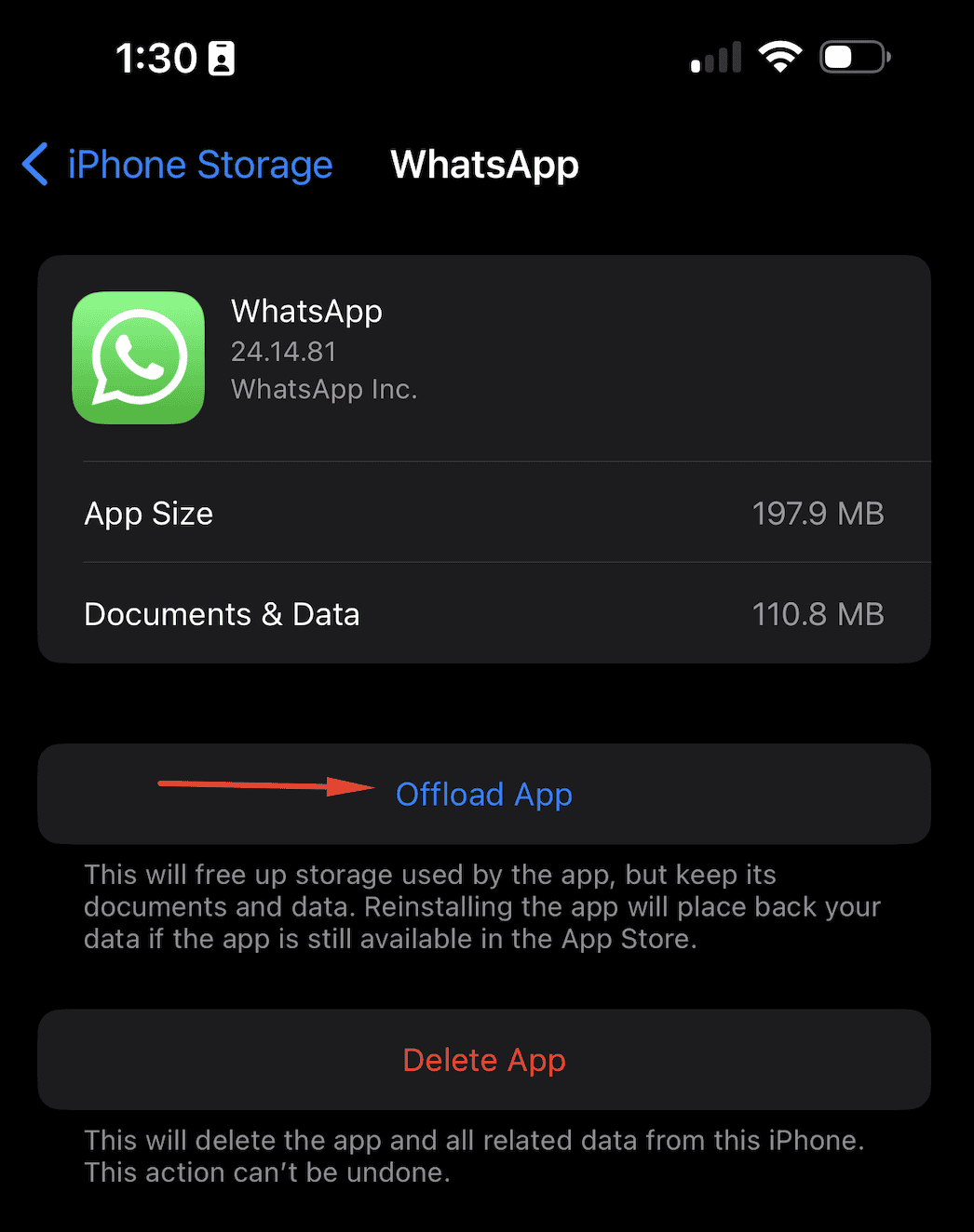 Offload WhatsApp