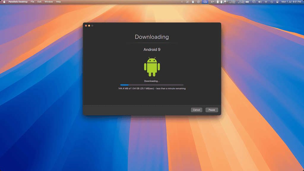 Parallels Desktop Mac emulator installation Android download