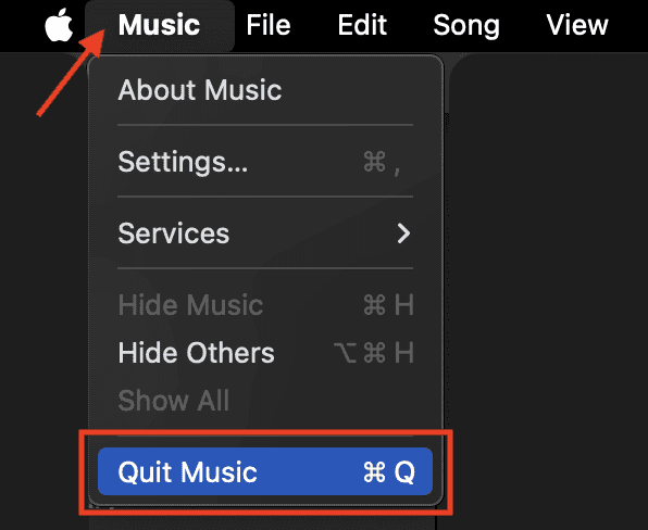 How to close Apple Music on a Mac