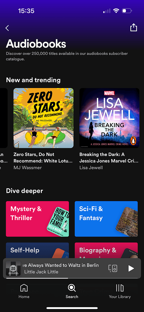 audios as part of spotify premium