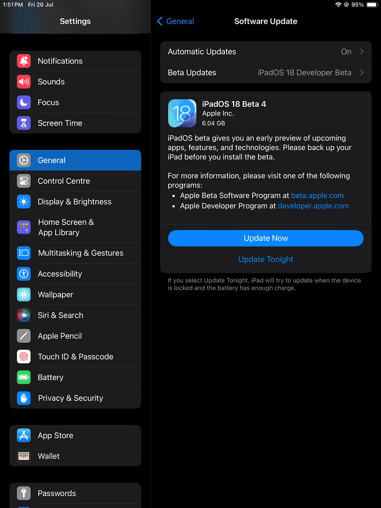 Update iPadOS