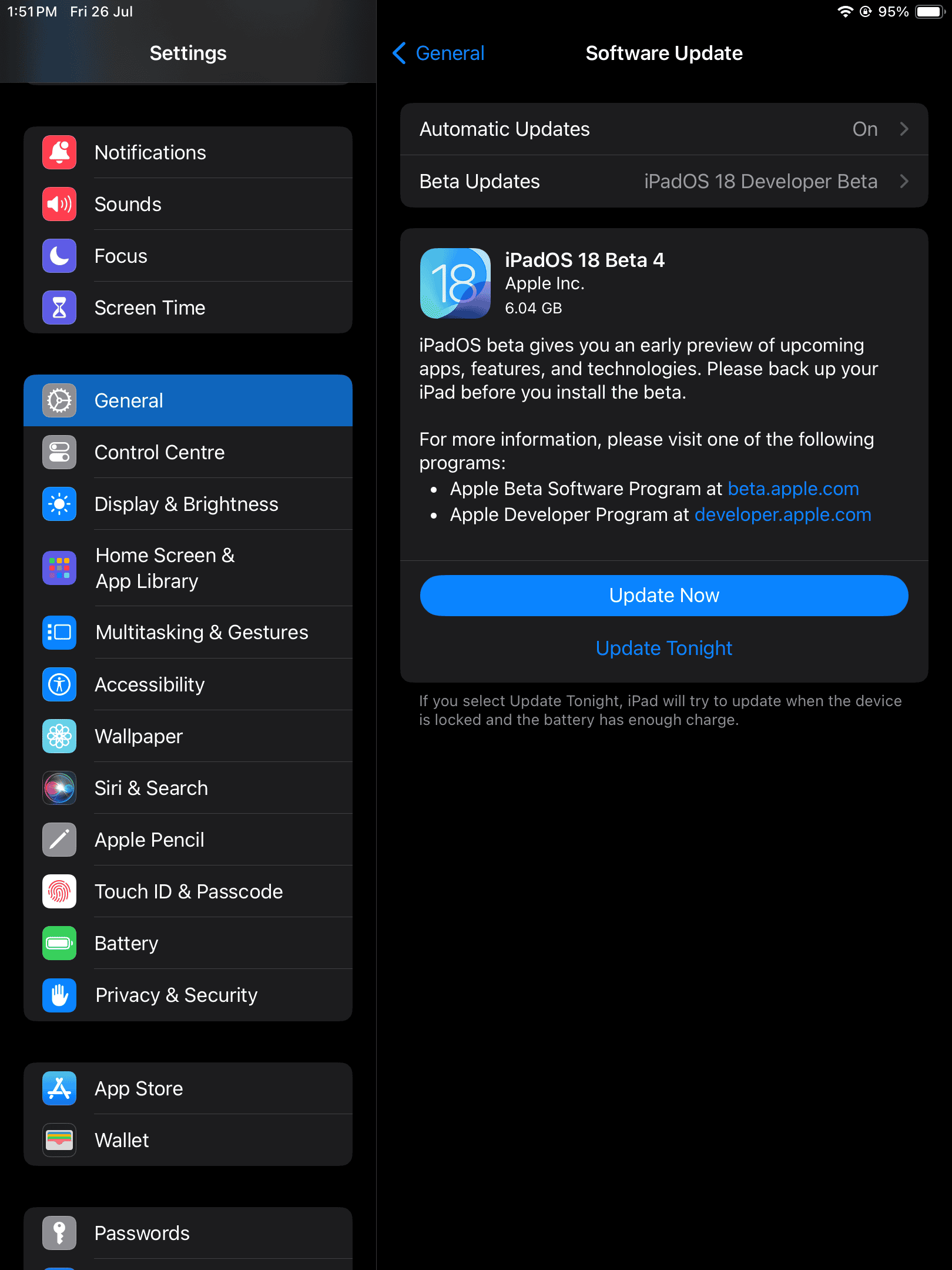 Update iPadOS