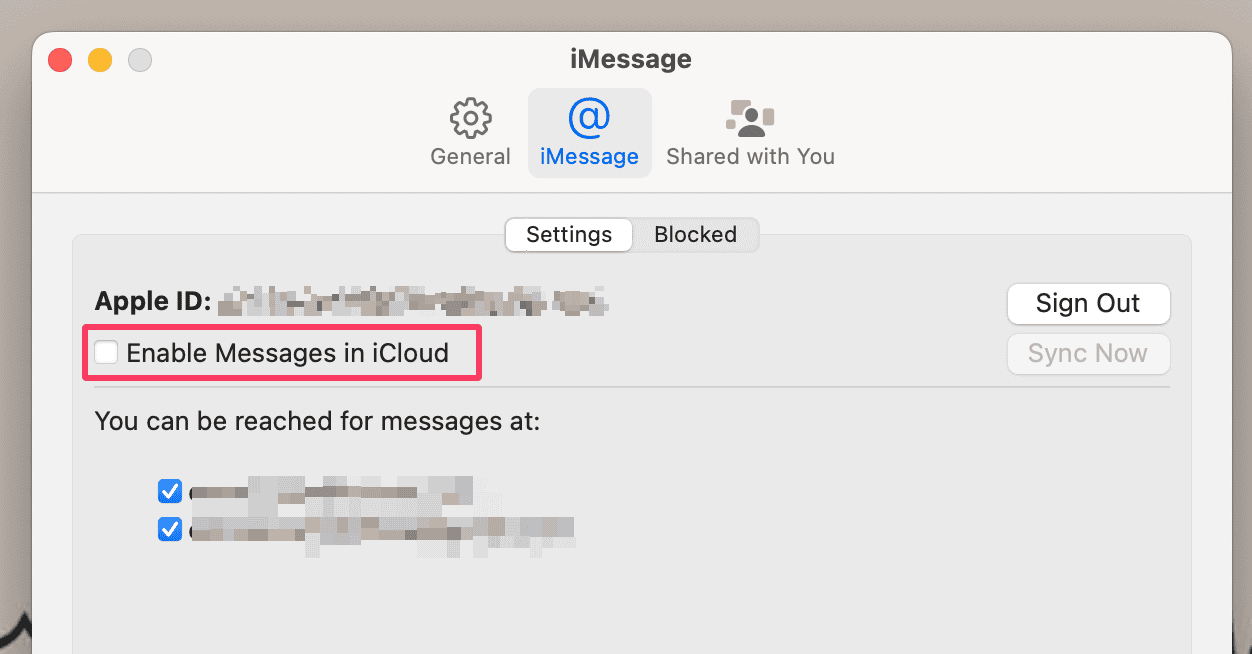enable messages in icloud mac