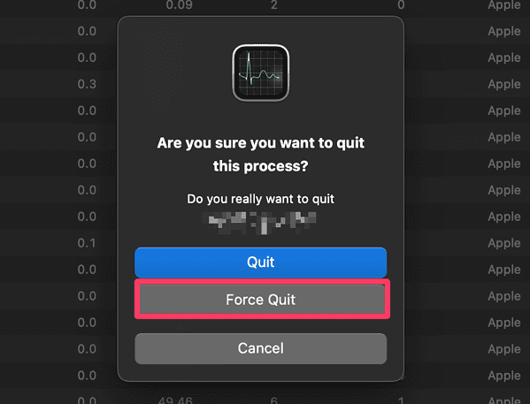 force quit unfamiliar app