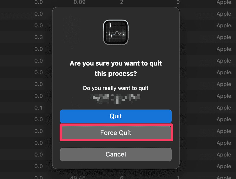 force quit unfamiliar app