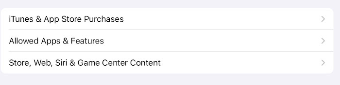 Select the option to look at iTunes and App Store Purchases in Settings