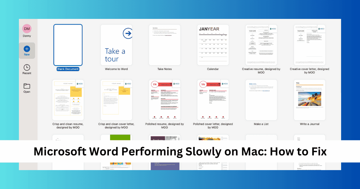 Microsoft Word v 16.87 Running Slow on Mac