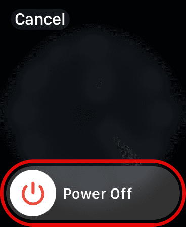 Apple Watch slide to power off