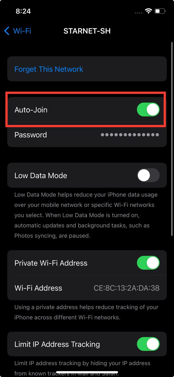 Auto-join feature in iPhone