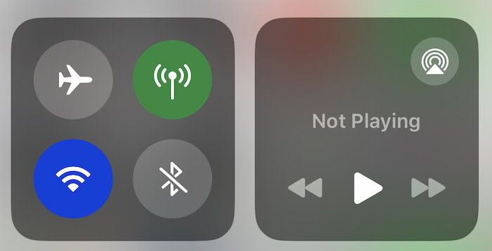 check bluetooth settings in your iphone control center