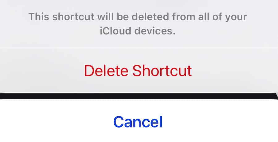 Delete a shortcut on your iPhone