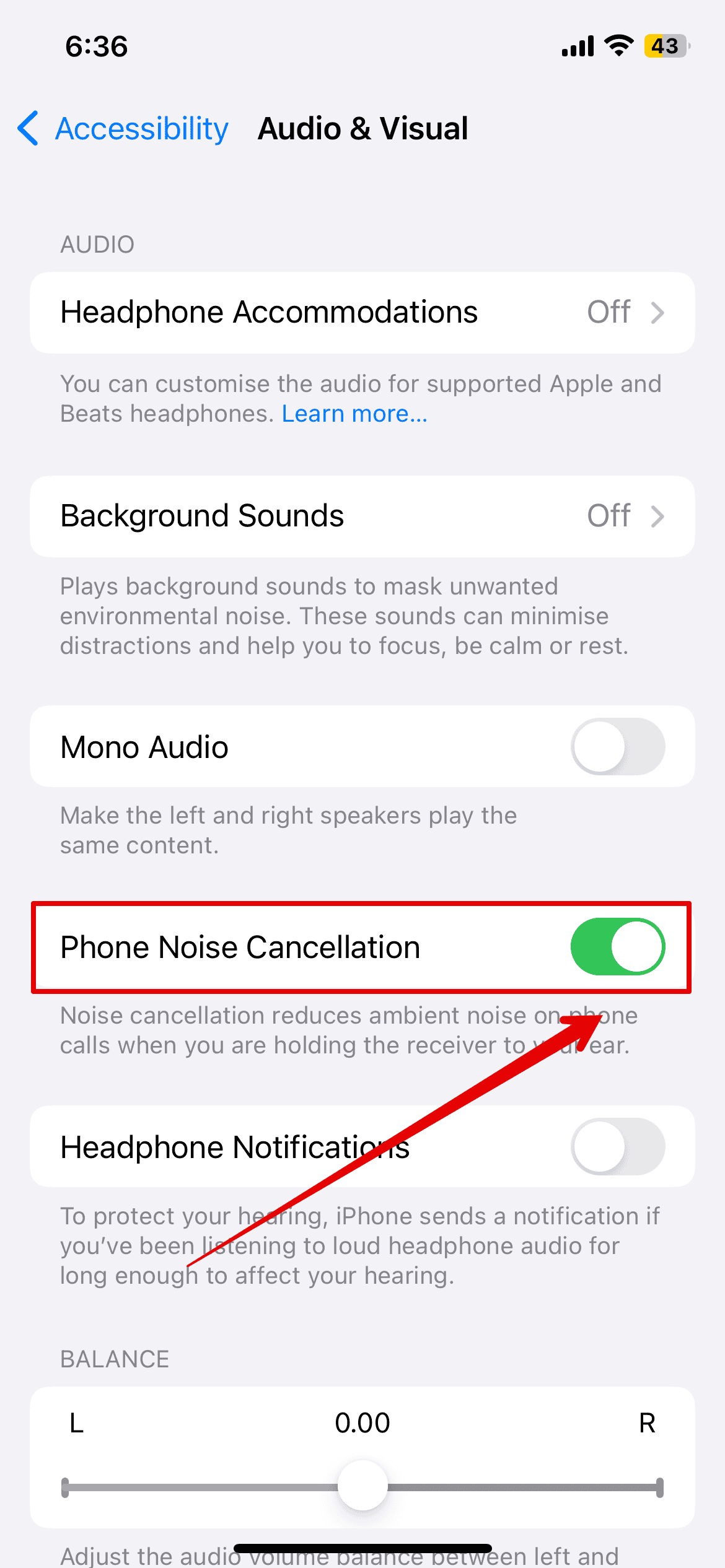 Disable Phone Noise Cancellation