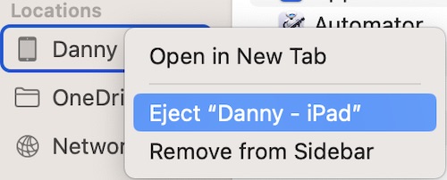 Eject your hard drive from the Finder app