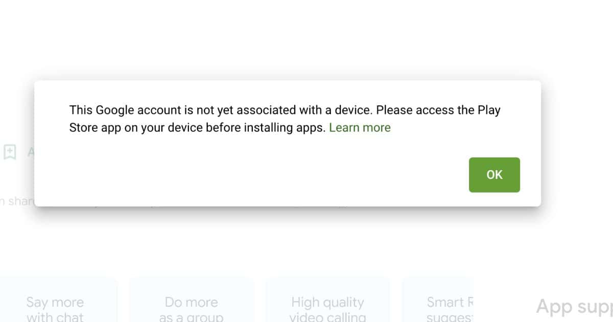 Fix ‘This Google Account Is Not Yet Associated With a Device'