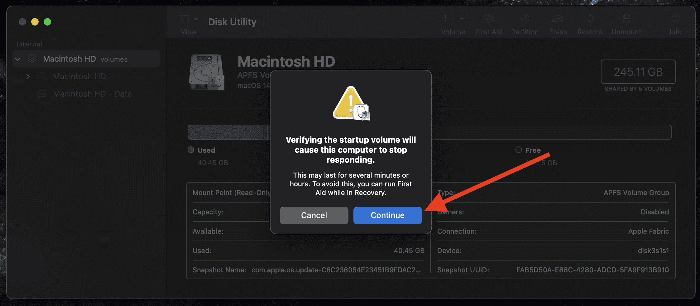  how to repair your volume via disk utility