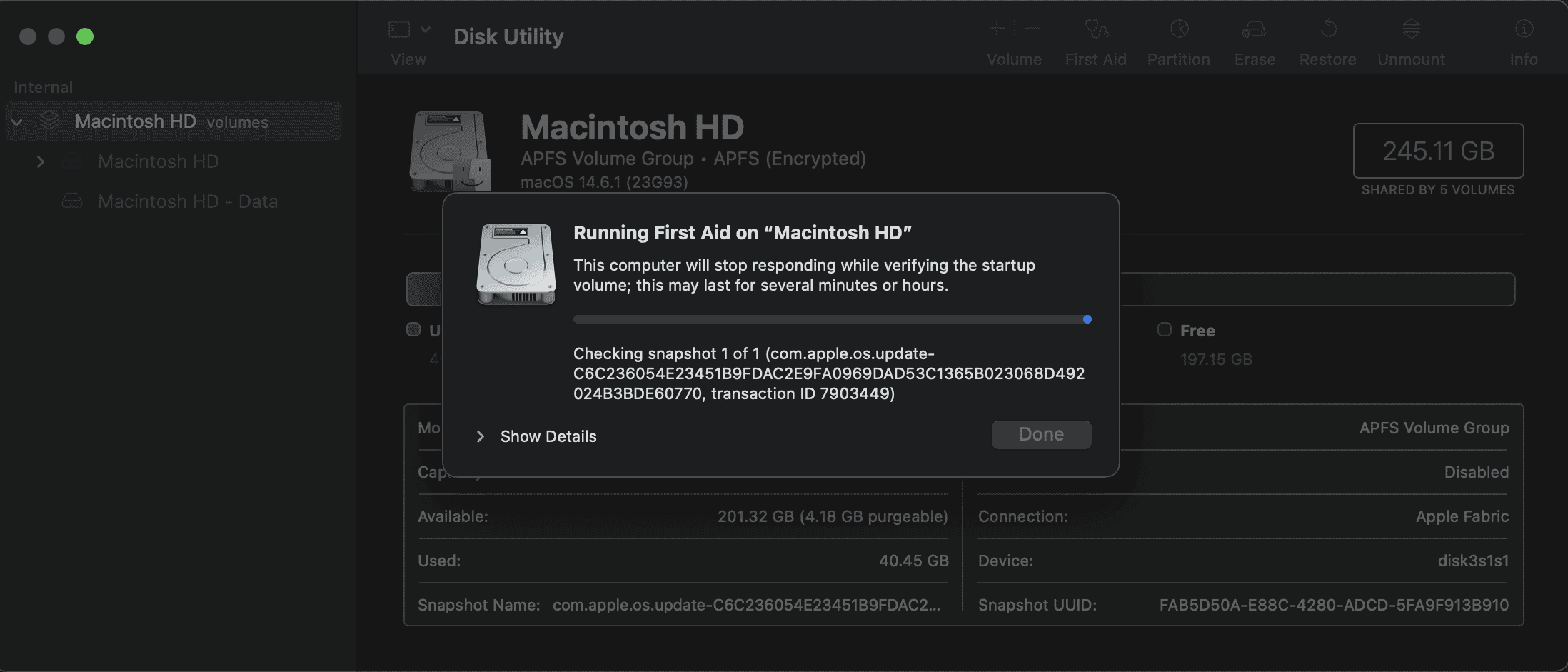 how to repair your volume via disk utility