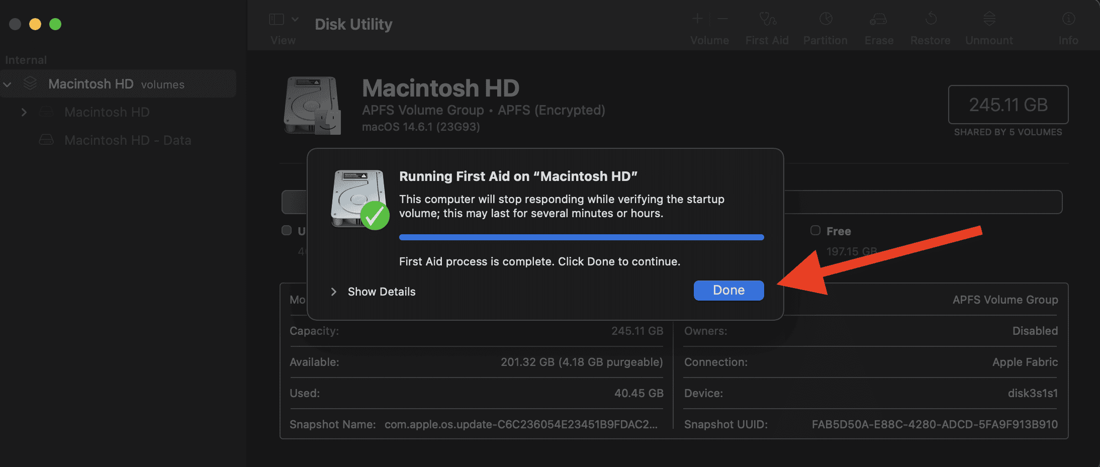  how to repair your volume via disk utility