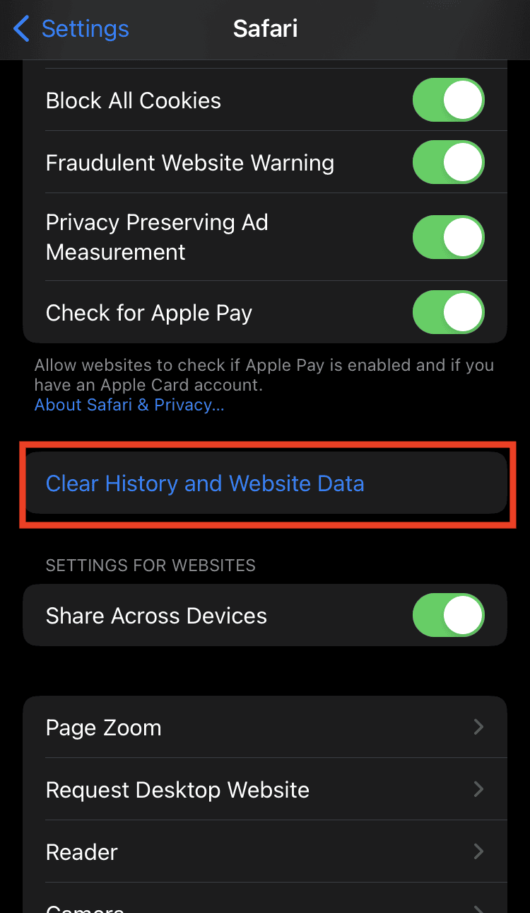 how to clear browser history on safari