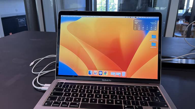 A MacBook With Its Screen Now Open