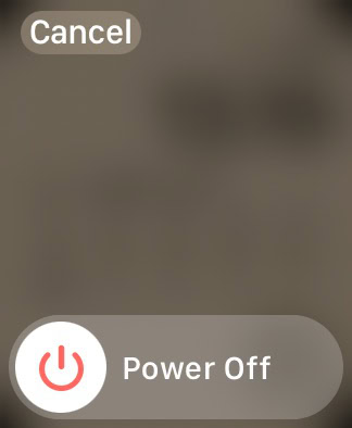 Slide to power off an Apple Watch