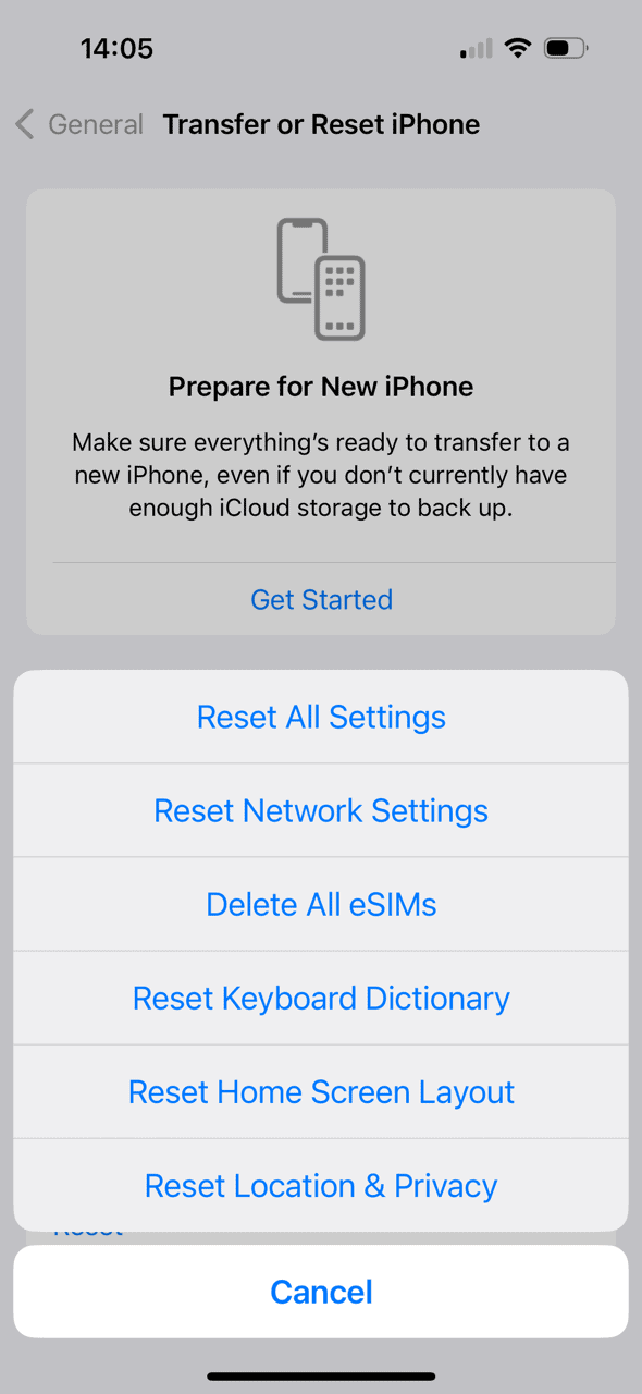 resetting and deleting all data from an iphone