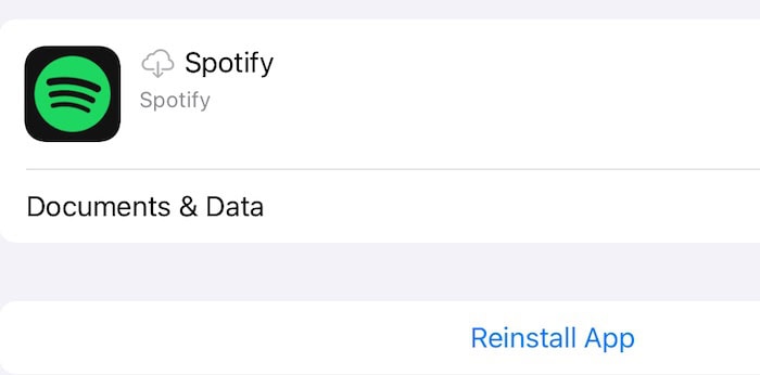 reinstall spotify on your ipad