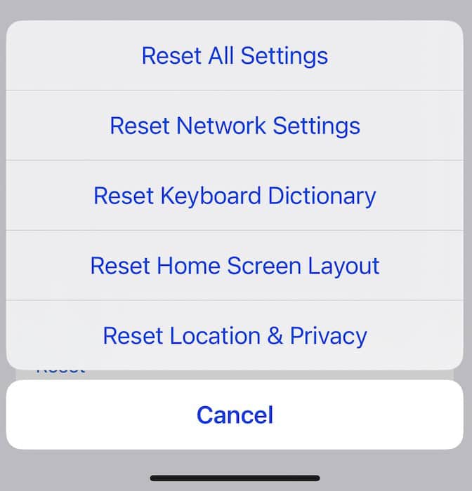 reset all of your iphone settings 