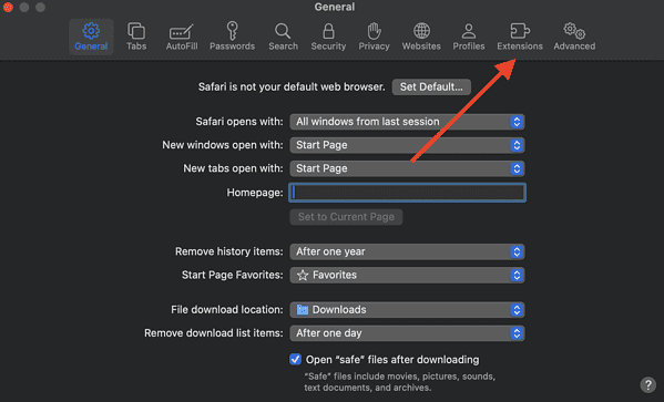 how to remove installmac browser extensions safari