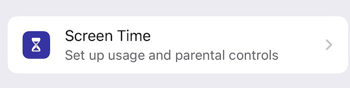 iOS Screen Time Family Settings