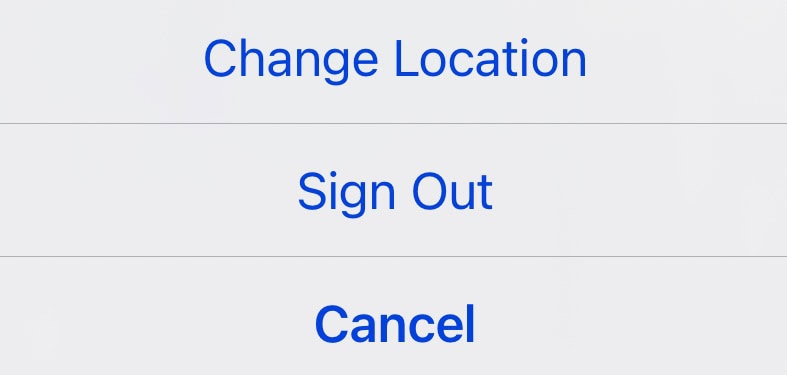 Sign out of your iPhone Settings