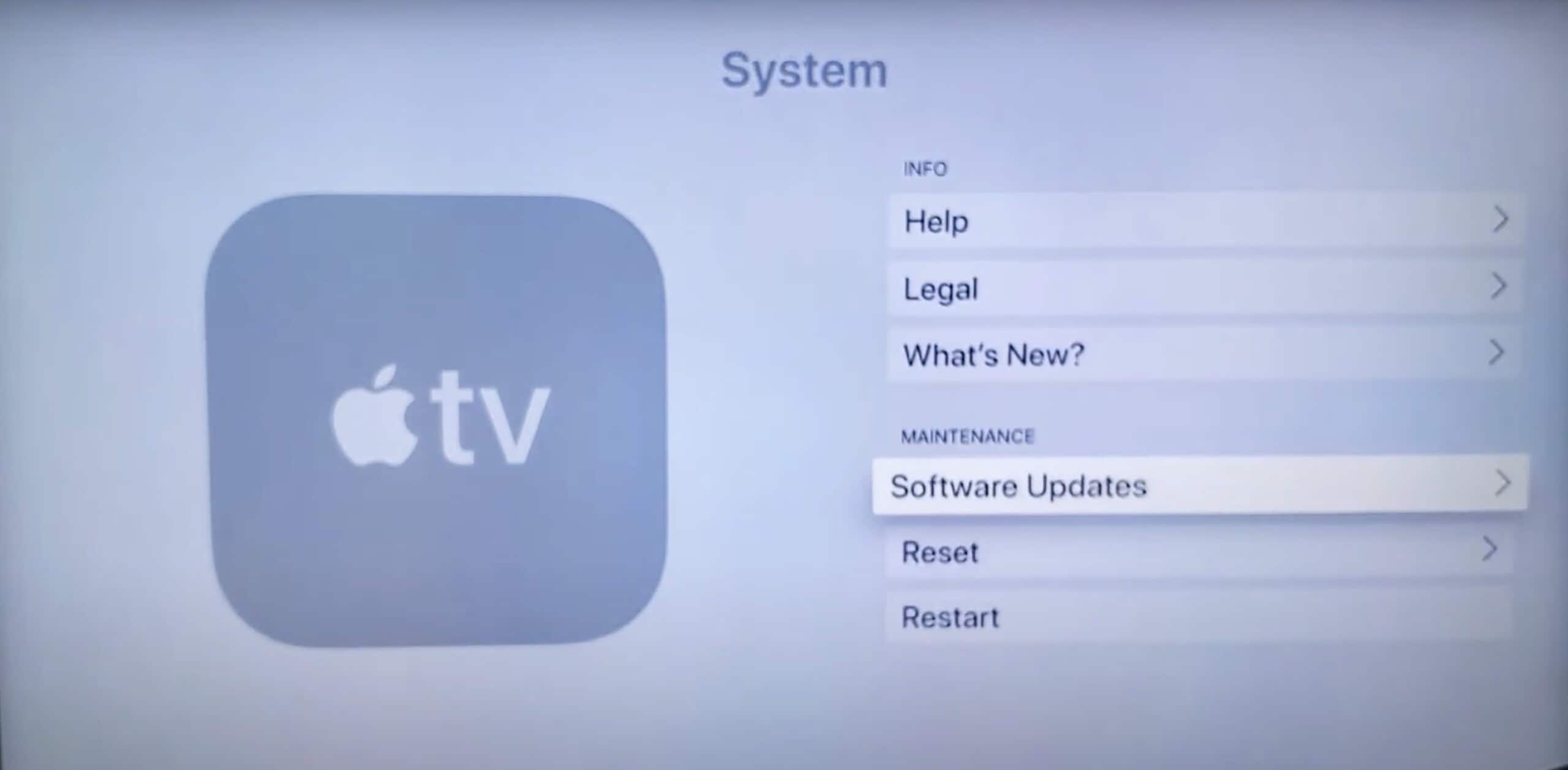 software tvos update