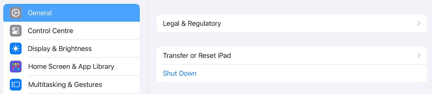 Transfer or reset your iPad