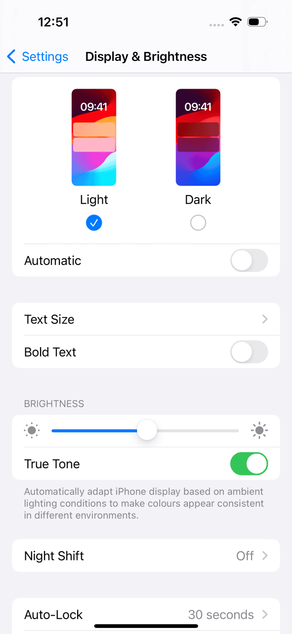 how to change brightness on iPhone