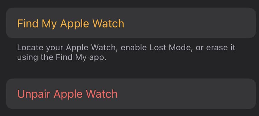 Unpair Your Apple Watch 