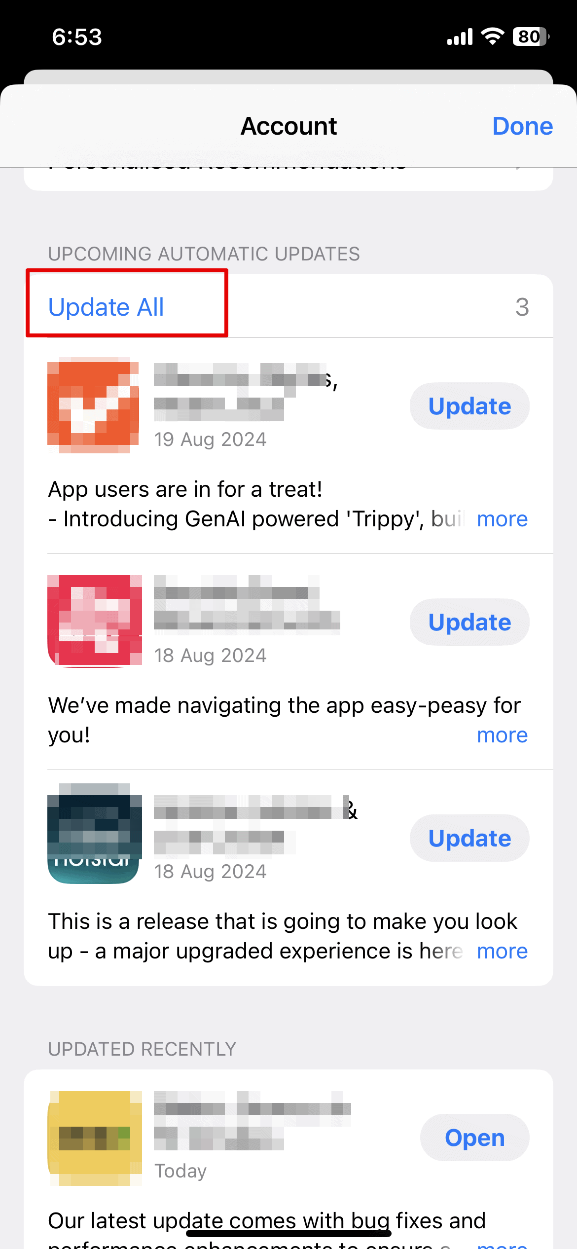 Update apps