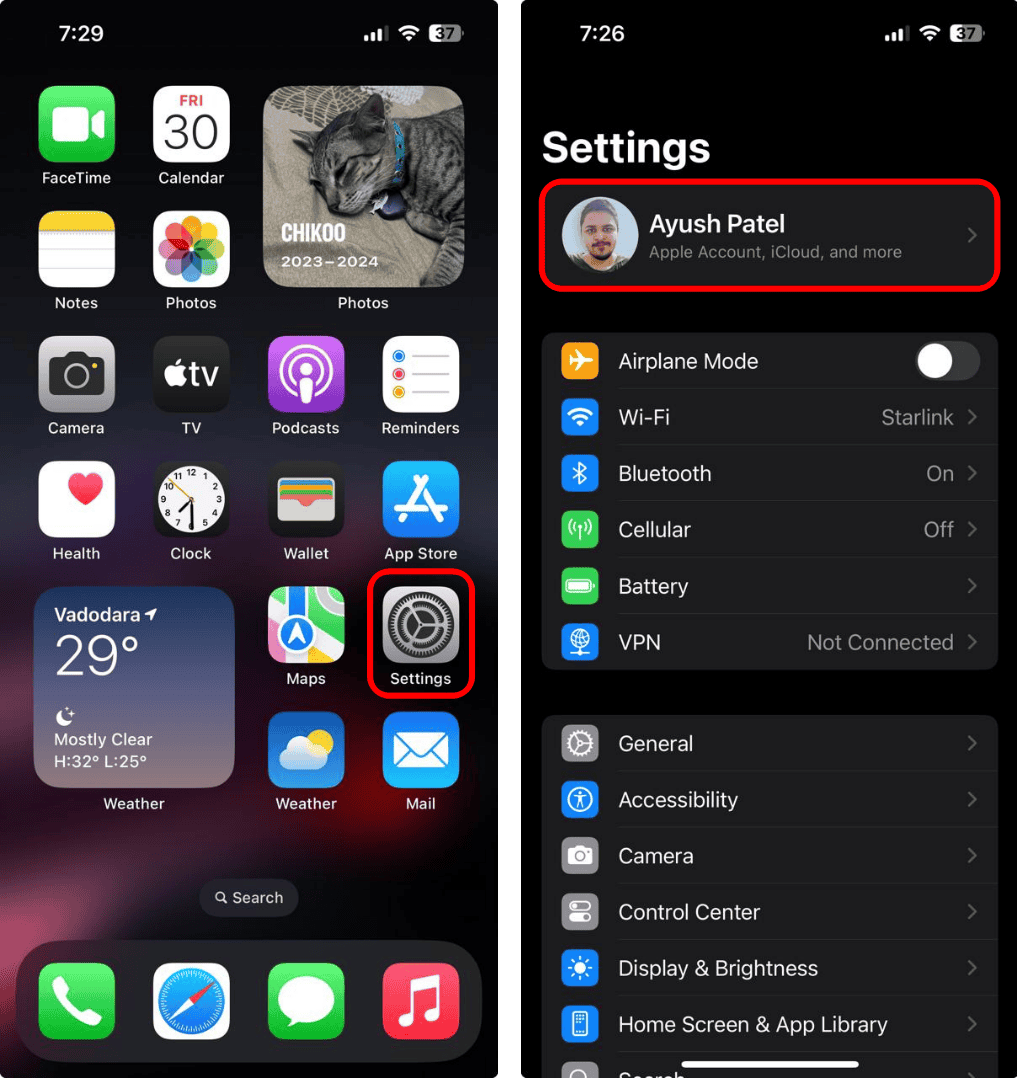 go-to-settings-your-name