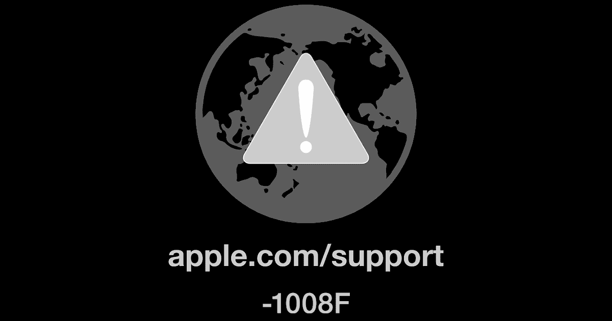 macOS Internet Recovery error 1008F