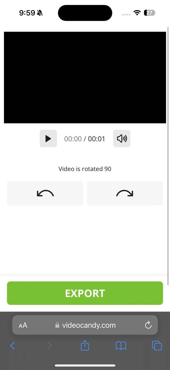 rotate and export video candy