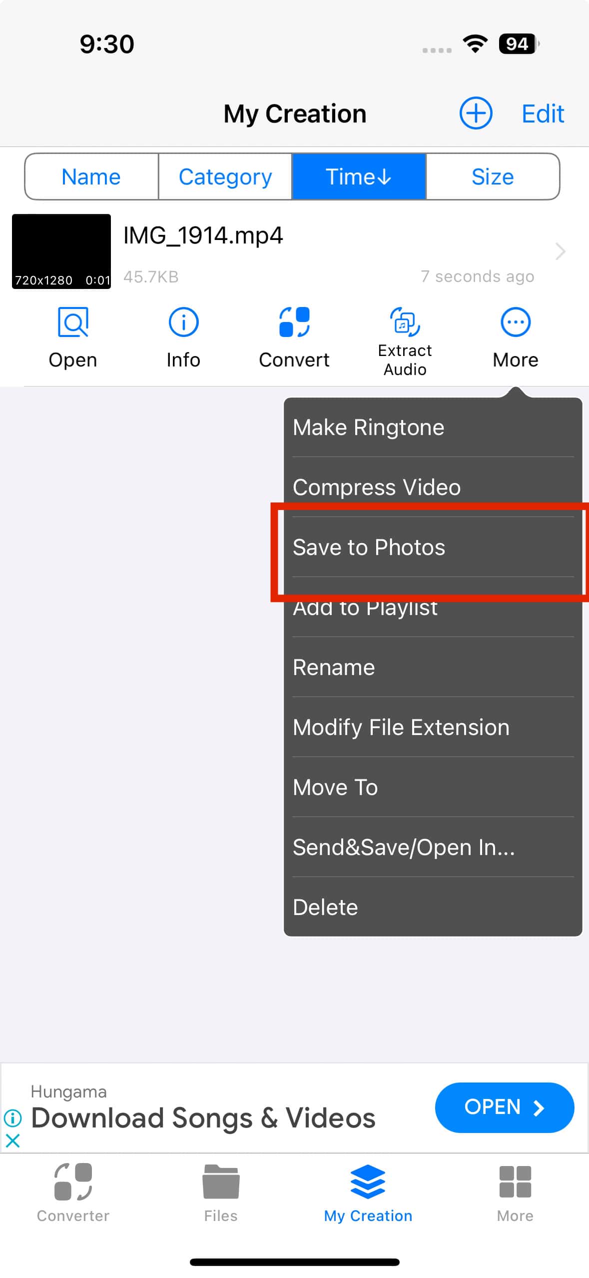 save to photos media converter