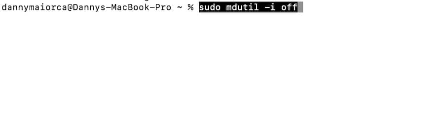 a sudo command in terminal for time machine