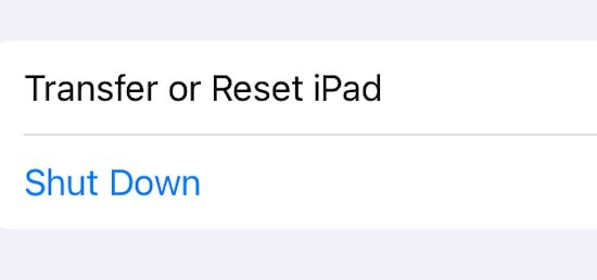 transfer or reset your ipad