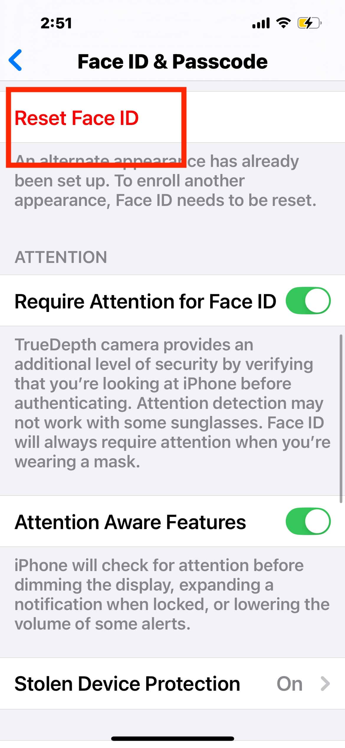 Reset-Face-ID-Settings